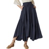 image:imageScarlet Darkness Maxi Skirts for Women Flowy Boho Renaissance SkirtNavy