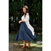 image:imageScarlet Darkness Maxi Skirts for Women Flowy Boho Renaissance SkirtNavy Blue