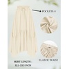 image:imageScarlet Darkness Maxi Skirts for Women Flowy Boho Renaissance SkirtOyster White