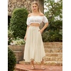 image:imageScarlet Darkness Maxi Skirts for Women Flowy Boho Renaissance SkirtOyster White