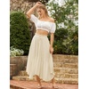 image:imageScarlet Darkness Maxi Skirts for Women Flowy Boho Renaissance SkirtOyster White