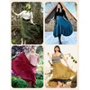 image:imageScarlet Darkness Maxi Skirts for Women Flowy Boho Renaissance SkirtRed