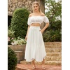 image:imageScarlet Darkness Maxi Skirts for Women Flowy Boho Renaissance SkirtWhite