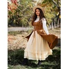 image:imageScarlet Darkness Maxi Skirts for Women Renaissance Long Flowy Tiered SkirtApricot