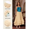 image:imageScarlet Darkness Maxi Skirts for Women Renaissance Long Flowy Tiered SkirtApricot