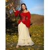 image:imageScarlet Darkness Maxi Skirts for Women Renaissance Long Flowy Tiered SkirtApricot