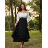 image:imageScarlet Darkness Maxi Skirts for Women Renaissance Long Flowy Tiered SkirtBlack