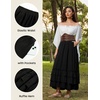 image:imageScarlet Darkness Maxi Skirts for Women Renaissance Long Flowy Tiered SkirtBlack