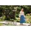 image:imageScarlet Darkness Maxi Skirts for Women Renaissance Long Flowy Tiered SkirtBlue Gray