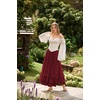 image:imageScarlet Darkness Maxi Skirts for Women Renaissance Long Flowy Tiered SkirtDeep Red