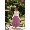 image:imageScarlet Darkness Maxi Skirts for Women Renaissance Long Flowy Tiered SkirtDusty Pink