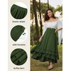 image:imageScarlet Darkness Maxi Skirts for Women Renaissance Long Flowy Tiered SkirtGreen