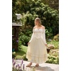 image:imageScarlet Darkness Maxi Skirts for Women Renaissance Long Flowy Tiered SkirtLight Beige