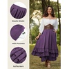 image:imageScarlet Darkness Maxi Skirts for Women Renaissance Long Flowy Tiered SkirtPurple