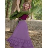image:imageScarlet Darkness Maxi Skirts for Women Renaissance Long Flowy Tiered SkirtPurple