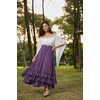 image:imageScarlet Darkness Maxi Skirts for Women Renaissance Long Flowy Tiered SkirtPurple