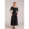 image:imageScarlet Darkness Off Shoulder Puff Sleeve Renaissance Cottage Pirate DressBlack