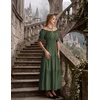image:imageScarlet Darkness Off Shoulder Puff Sleeve Renaissance Cottage Pirate DressOlive