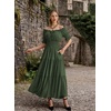 image:imageScarlet Darkness Off Shoulder Puff Sleeve Renaissance Cottage Pirate DressOlive