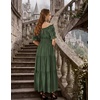 image:imageScarlet Darkness Off Shoulder Puff Sleeve Renaissance Cottage Pirate DressOlive
