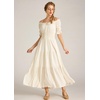 image:imageScarlet Darkness Off Shoulder Puff Sleeve Renaissance Cottage Pirate DressOyster White