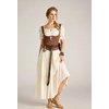 image:imageScarlet Darkness Off Shoulder Puff Sleeve Renaissance Cottage Pirate DressOyster White