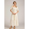 image:imageScarlet Darkness Off Shoulder Puff Sleeve Renaissance Cottage Pirate DressOyster White