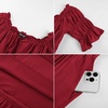 image:imageScarlet Darkness Off Shoulder Puff Sleeve Renaissance Cottage Pirate DressRed