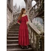 image:imageScarlet Darkness Off Shoulder Puff Sleeve Renaissance Cottage Pirate DressRed
