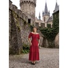 image:imageScarlet Darkness Off Shoulder Puff Sleeve Renaissance Cottage Pirate DressRed