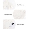 image:imageScarlet Darkness Off Shoulder Puff Sleeve Renaissance Cottage Pirate DressWhite