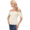 image:imageScarlet Darkness Off the Shoulder Tops for Women Renaissance Pirate ShirtBeige