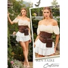 image:imageScarlet Darkness Off the Shoulder Tops for Women Renaissance Pirate ShirtBeige