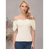image:imageScarlet Darkness Off the Shoulder Tops for Women Renaissance Pirate ShirtBeige