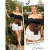 image:imageScarlet Darkness Off the Shoulder Tops for Women Renaissance Pirate ShirtBlack