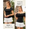 image:imageScarlet Darkness Off the Shoulder Tops for Women Renaissance Pirate ShirtBlack