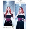 image:imageScarlet Darkness Off the Shoulder Tops for Women Renaissance Pirate ShirtBlack