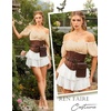 image:imageScarlet Darkness Off the Shoulder Tops for Women Renaissance Pirate ShirtCream