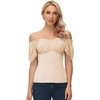 image:imageScarlet Darkness Off the Shoulder Tops for Women Renaissance Pirate ShirtCream