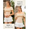image:imageScarlet Darkness Off the Shoulder Tops for Women Renaissance Pirate ShirtCream