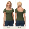image:imageScarlet Darkness Off the Shoulder Tops for Women Renaissance Pirate ShirtOlive Green