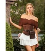 image:imageScarlet Darkness Off the Shoulder Tops for Women Renaissance Pirate ShirtOrange