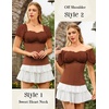 image:imageScarlet Darkness Off the Shoulder Tops for Women Renaissance Pirate ShirtOrange