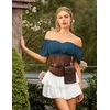 image:imageScarlet Darkness Off the Shoulder Tops for Women Renaissance Pirate ShirtPeacock Blue