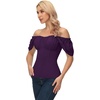 image:imageScarlet Darkness Off the Shoulder Tops for Women Renaissance Pirate ShirtPurple