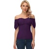image:imageScarlet Darkness Off the Shoulder Tops for Women Renaissance Pirate ShirtPurple