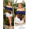 image:imageScarlet Darkness Off the Shoulder Tops for Women Renaissance Pirate ShirtRoyal Blue