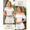 image:imageScarlet Darkness Off the Shoulder Tops for Women Renaissance Pirate ShirtWhite
