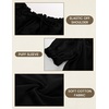 image:imageScarlet Darkness Peasant Blouse for Women Off Shoulder Cotton Summer TopsBlack