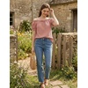 image:imageScarlet Darkness Peasant Blouse for Women Off Shoulder Cotton Summer TopsDusty Pink